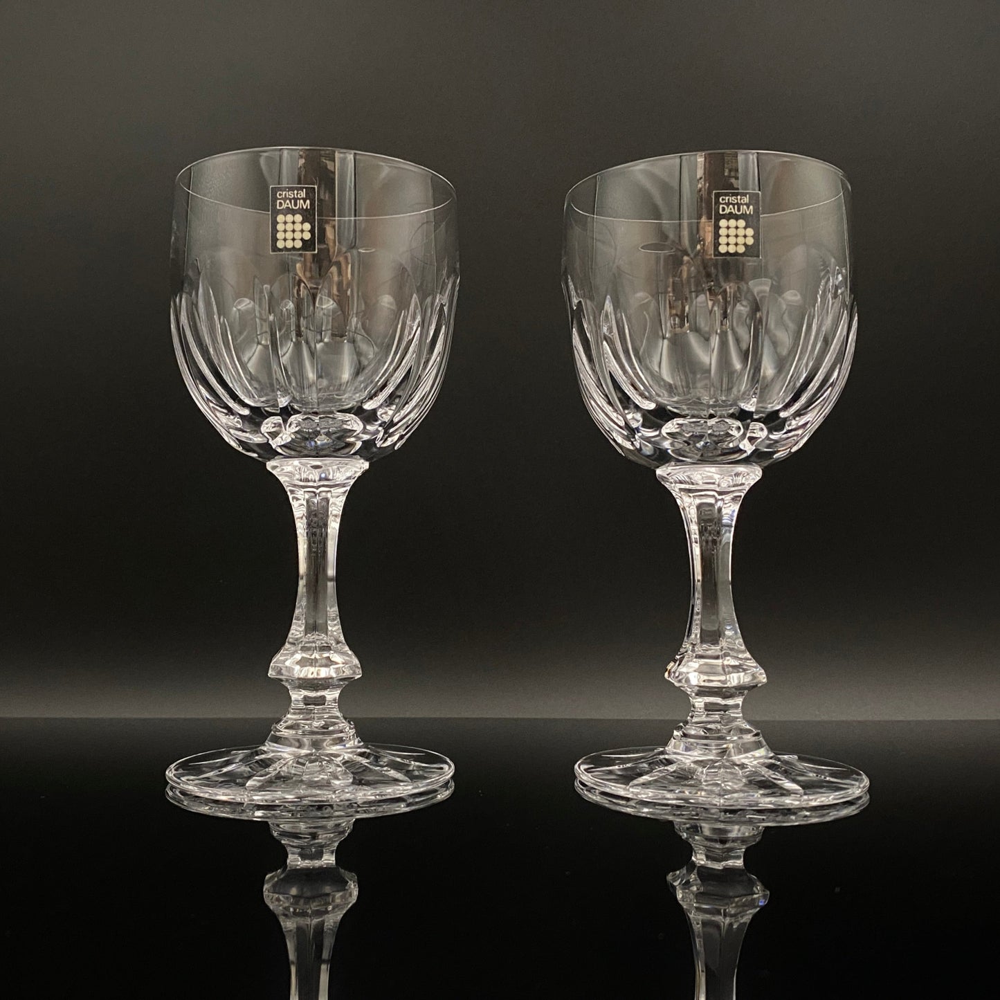 DAUM（ドーム）クリスタル Chinon（シノン）モデル 白ワイングラス２点セット #33