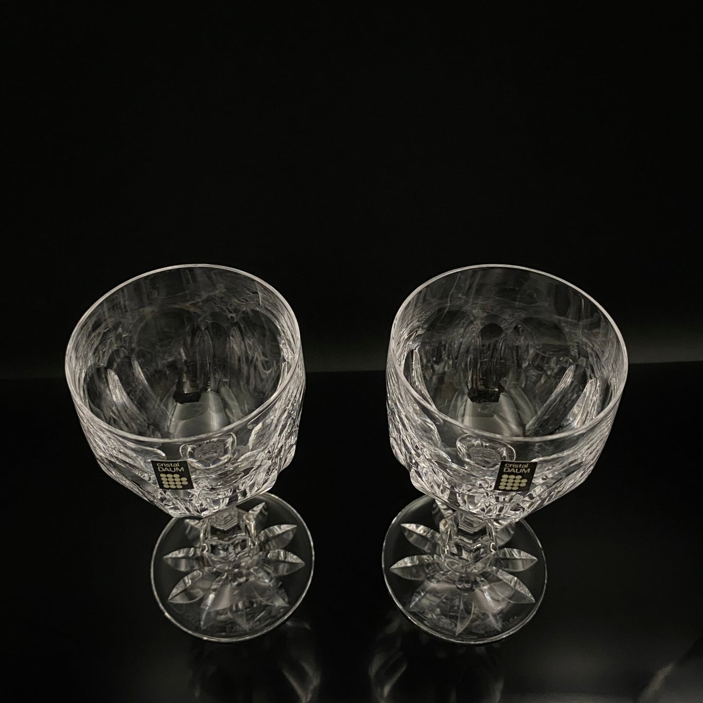 DAUM（ドーム）クリスタル Chinon（シノン）モデル 白ワイングラス２点セット #33
