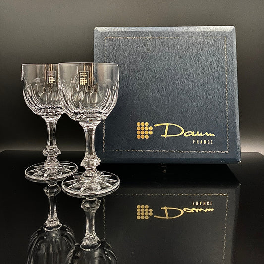 DAUM（ドーム）クリスタル Chinon（シノン）モデル 白ワイングラス２点セット #33