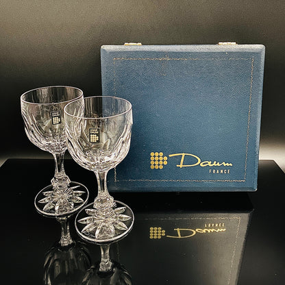 DAUM（ドーム）クリスタル Chinon（シノン）モデル 白ワイングラス２点セット #33