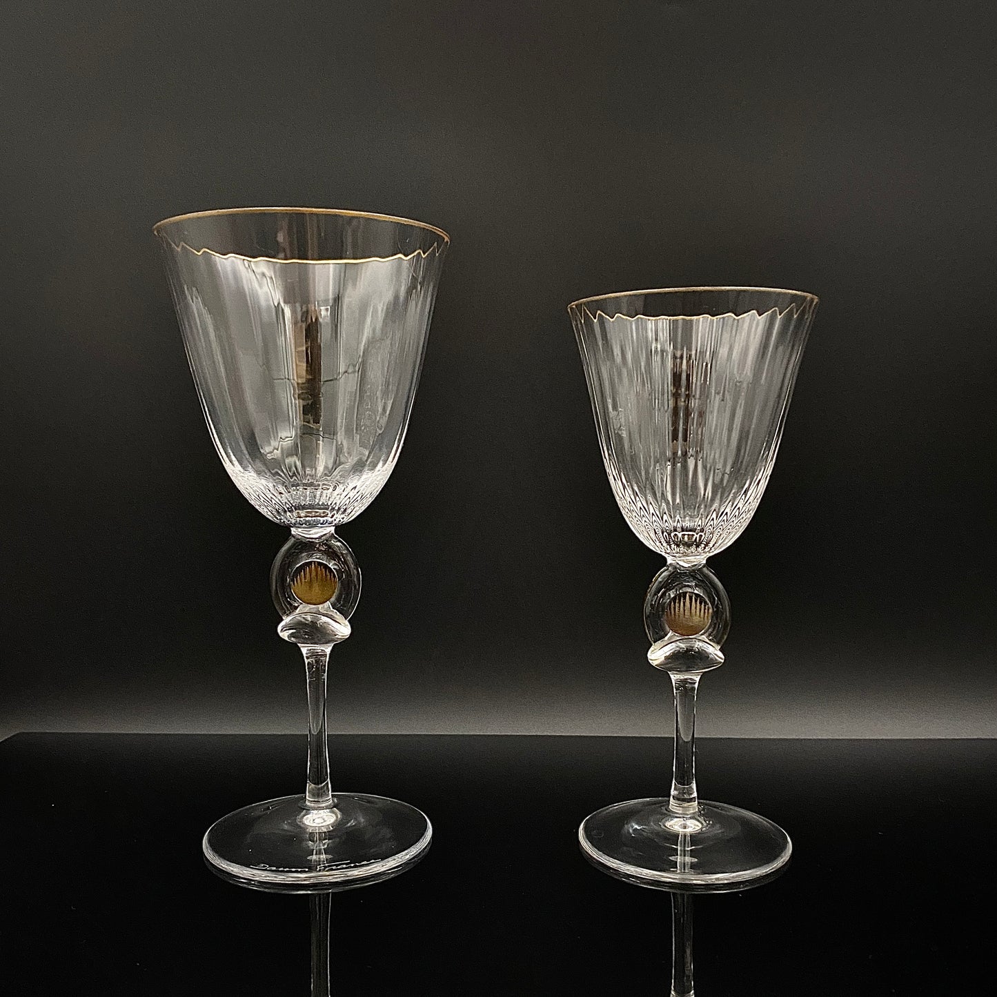 DAUM（ドーム）クリスタル Venezia（ヴェネツィア）モデル ワイングラス２点セット #32