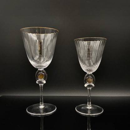 DAUM（ドーム）クリスタル Venezia（ヴェネツィア）モデル ワイングラス２点セット #32