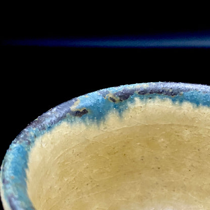 日展審査員 日本現代工芸美術家協会副理事長 瀬戸焼名工 加藤 釥 作 織部泥彩ぐい呑み 和のショットグラス 一対 #336