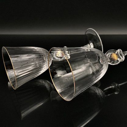 DAUM（ドーム）クリスタル Venezia（ヴェネツィア）モデル ワイングラス２点セット #32