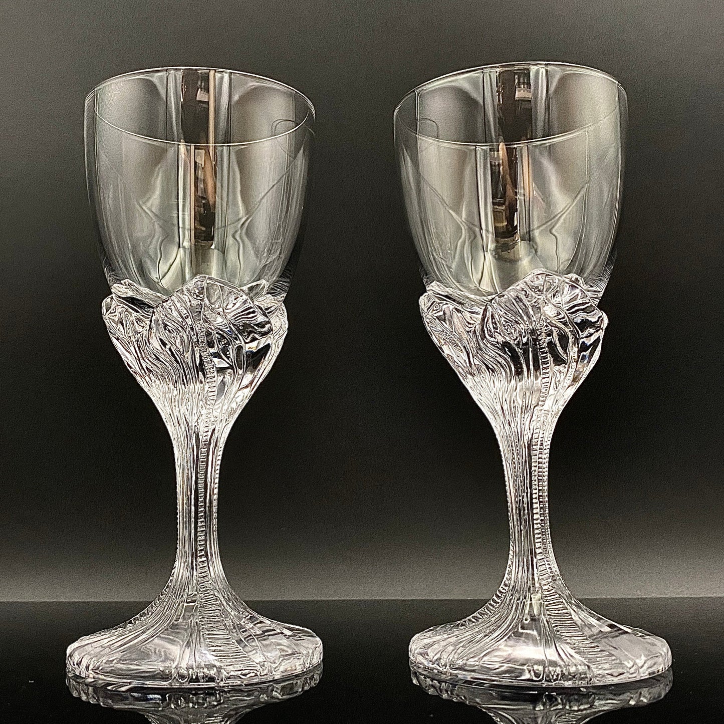 DAUM（ドーム）クリスタル Fougère（フジェール）モデル グラス２点セット #36