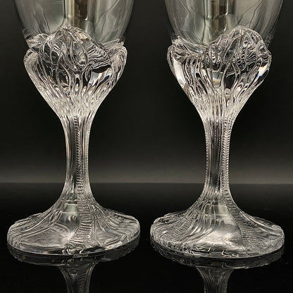 DAUM（ドーム）クリスタル Fougère（フジェール）モデル グラス２点セット #36