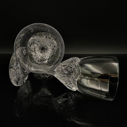 DAUM（ドーム）クリスタル Fougère（フジェール）モデル グラス２点セット #36