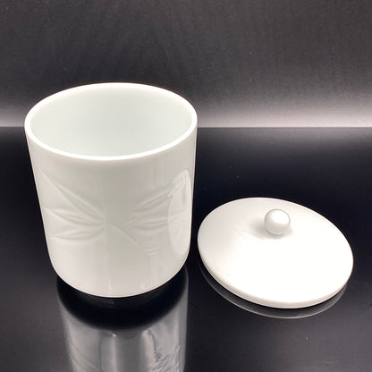 人間国宝 井上 萬二 作 白磁彫文 湯呑 陶器グラス #42