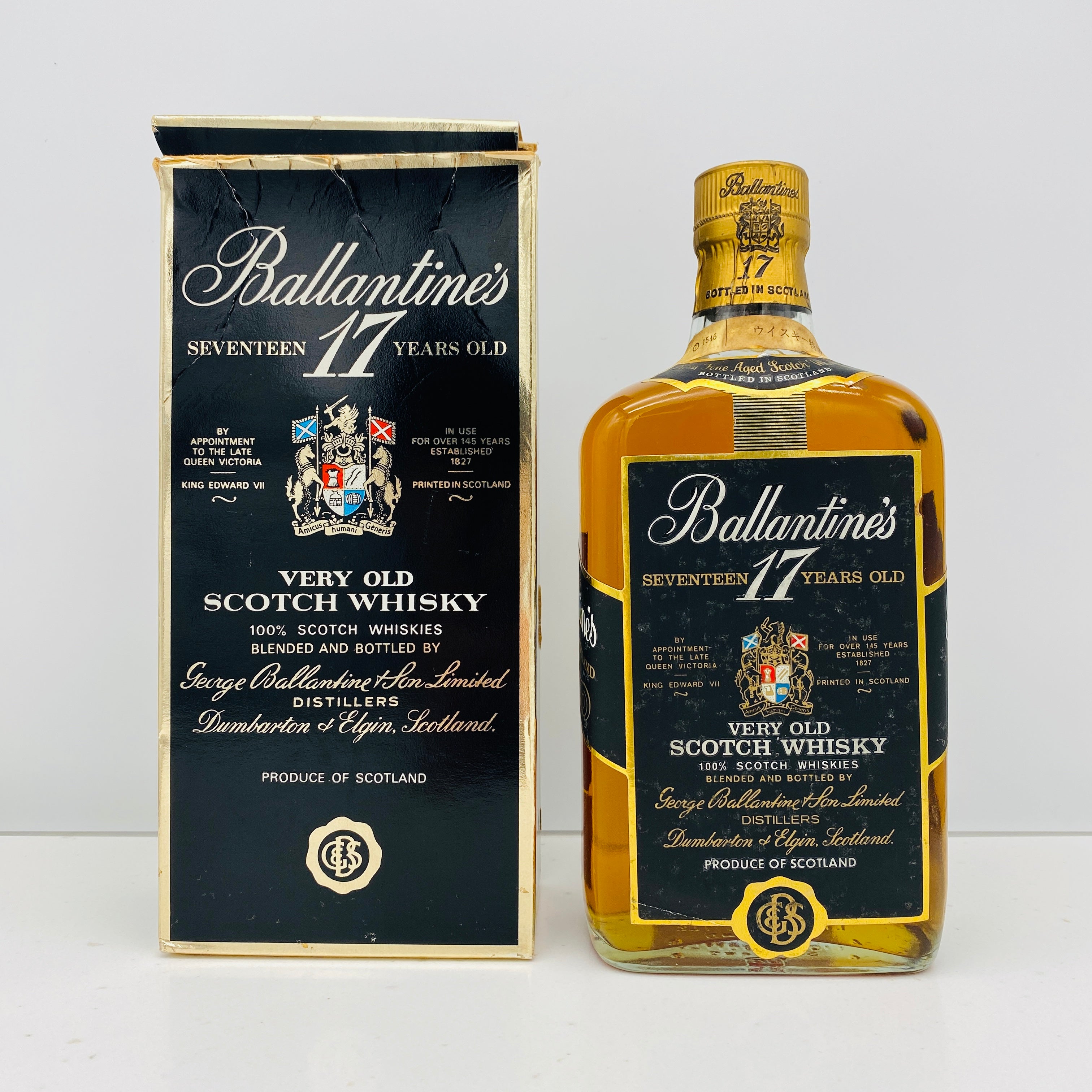 1970年代流通、バランタイン 17年 760ml, 43% 青赤旗ラベル