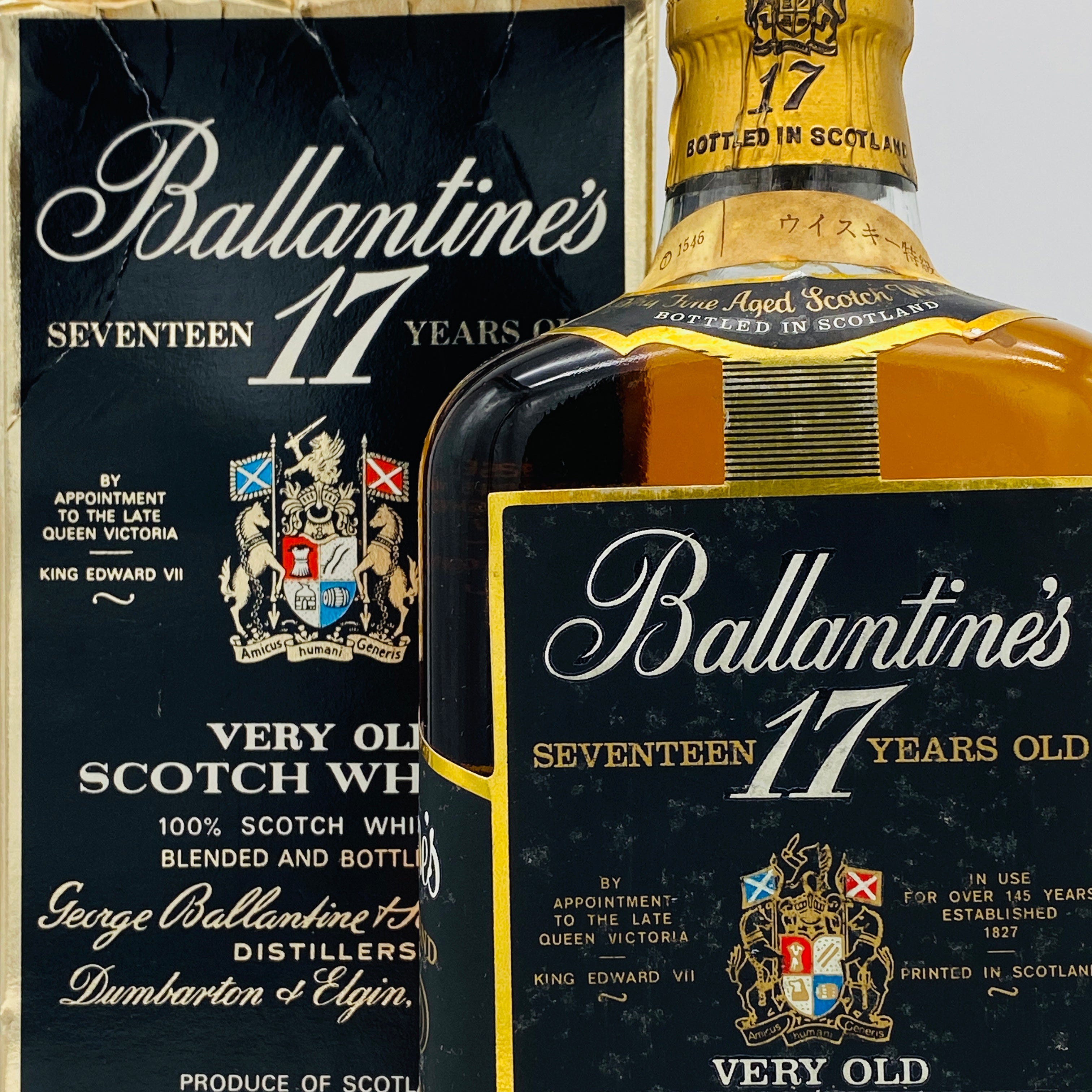 1970年代流通、バランタイン 17年 760ml, 43% 青赤旗ラベル