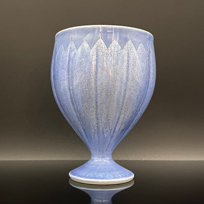 人間国宝 中田 一於 作 九谷焼 釉裏銀彩 焼酎呑 陶器グラス #43