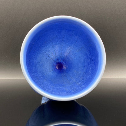 人間国宝 中田 一於 作 九谷焼 釉裏銀彩 焼酎呑 陶器グラス #43