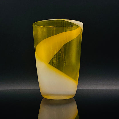 福岡 マルティグラス FTG Multiple Layer Glass 黄色＆白色 マーブルガラス グラス 6点セット #49