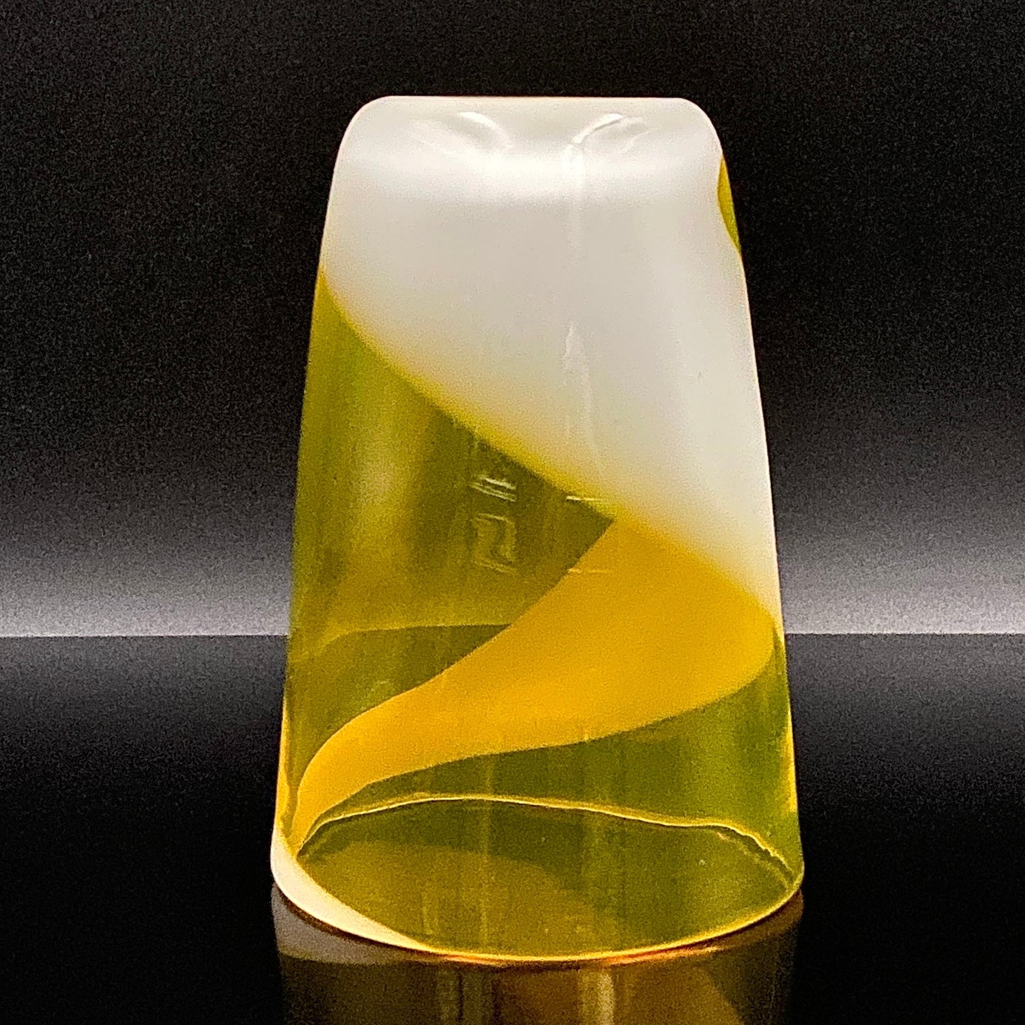 福岡 マルティグラス FTG Multiple Layer Glass 黄色＆白色 マーブルガラス グラス 6点セット #49