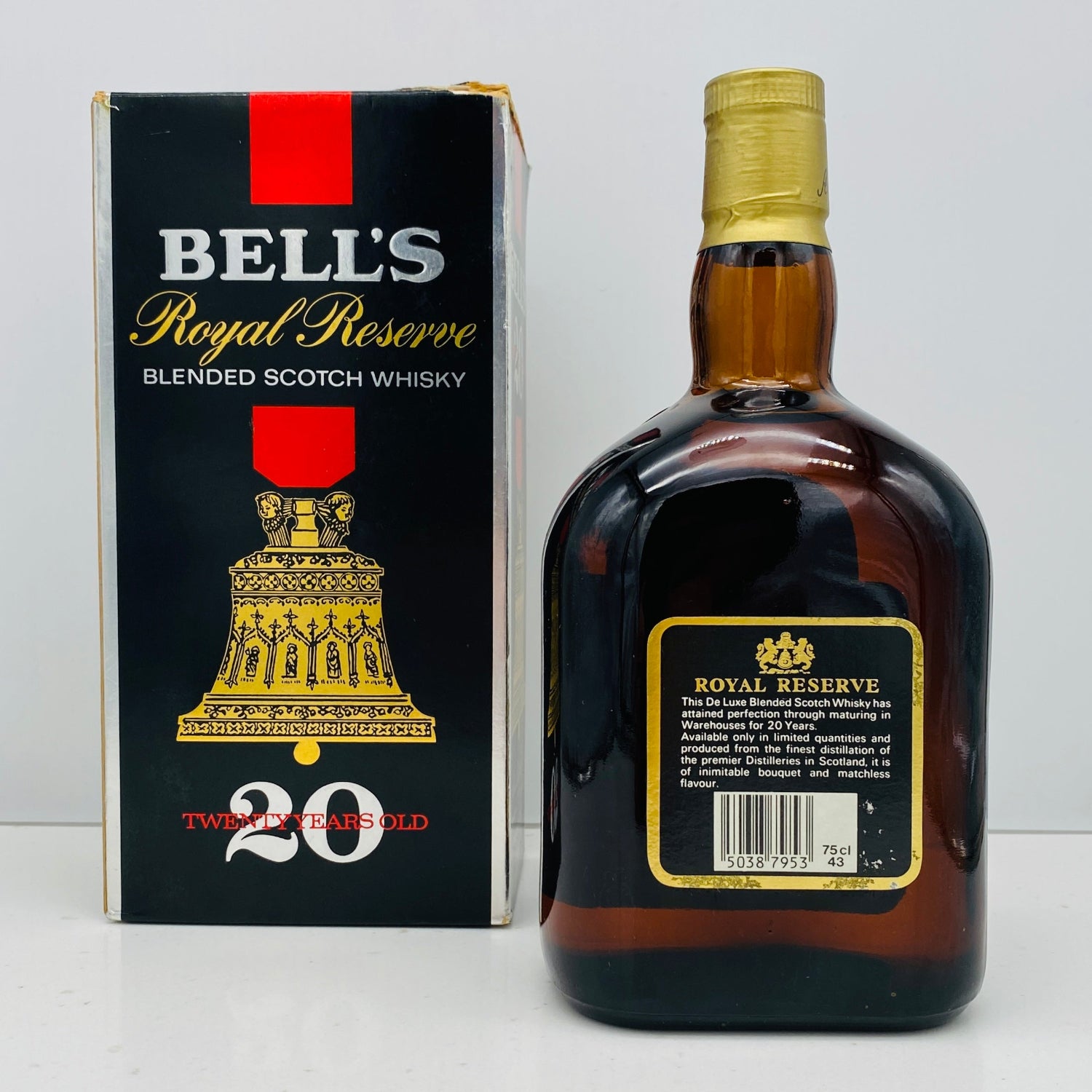 【古酒】BELL'S  Reserve 20 Yrs 750ml 箱有 1980年代流通、BELL`S（ベルズ）Royal Reserve 20年、750ml、43% #51