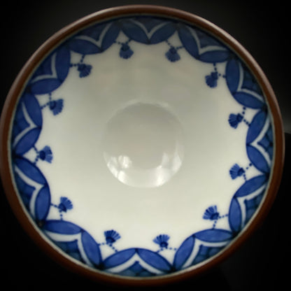 Kyoto Kiyomizu Ware, Master Artisan of Kyoto, Traditional Craftsman Shosen Tsuchiyama: Heian Shosen Polychrome Dragon and Phoenix Sake Cup, Guinomi, Japanese Shot Glass #377