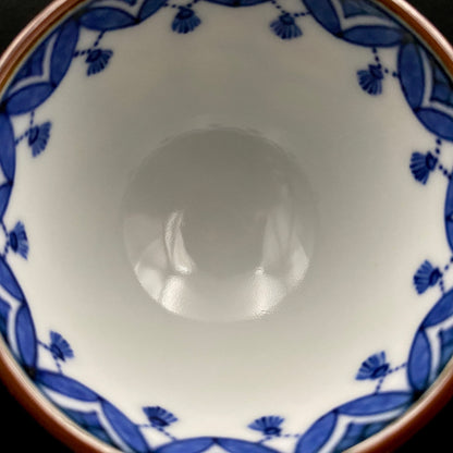 Kyoto Kiyomizu Ware, Master Artisan of Kyoto, Traditional Craftsman Shosen Tsuchiyama: Heian Shosen Polychrome Dragon and Phoenix Sake Cup, Guinomi, Japanese Shot Glass #377