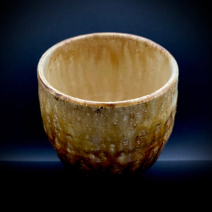 文部大臣賞受賞、ボストン美術館永久収蔵作家 叶 光夫 作 鉄刷毛目 筒茶碗 ロックグラス #335