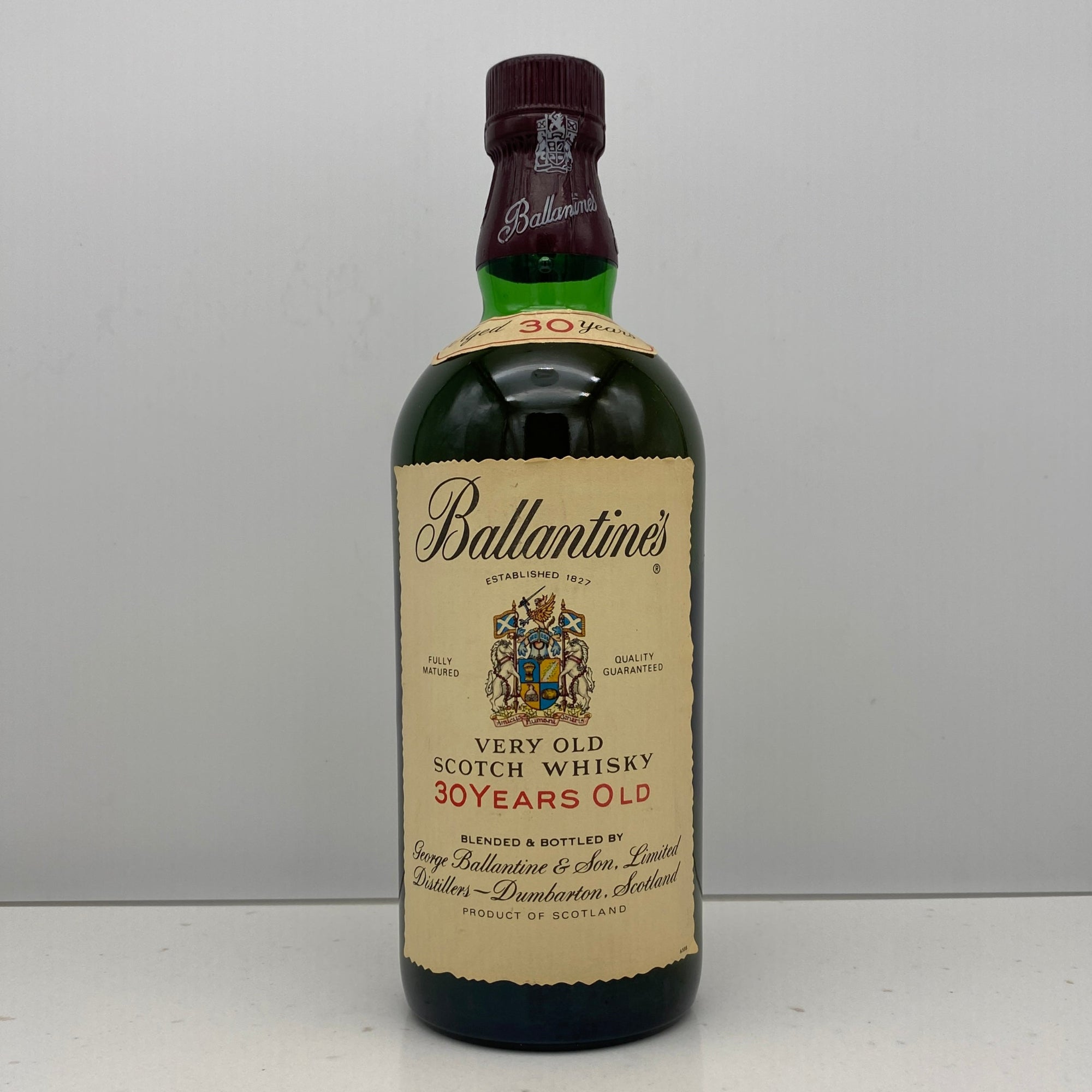 1980年代半ば流通、バランタイン30年、750ml、43%、青青旗ラベル（Blue