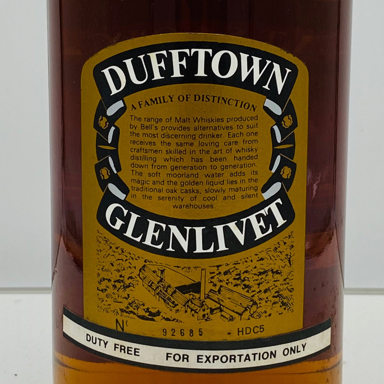 1980年代流通、ダフタウン（DUFFTOWN）12年、1,000ml、43%、ピュア