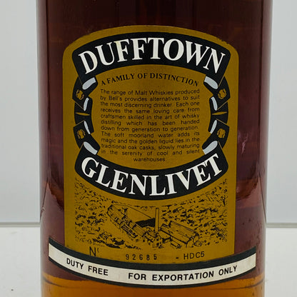 1980年代流通、ダフタウン（DUFFTOWN）12年、1,000ml、43%、ピュアモルト #55
