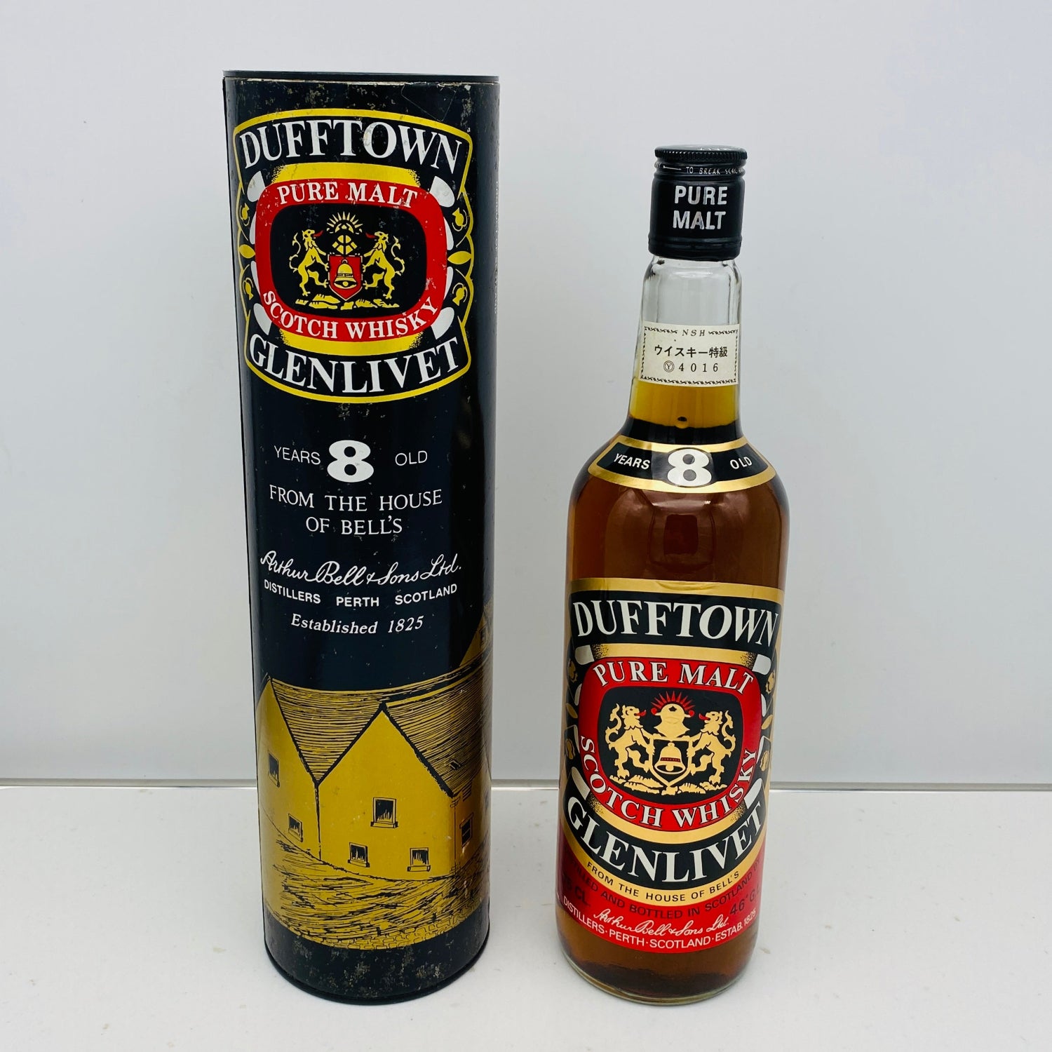 ダフタウン 8年 70年代前半流通 1970年代後半前半流通、ダフタウン（DUFFTOWN）8年、750ml、46