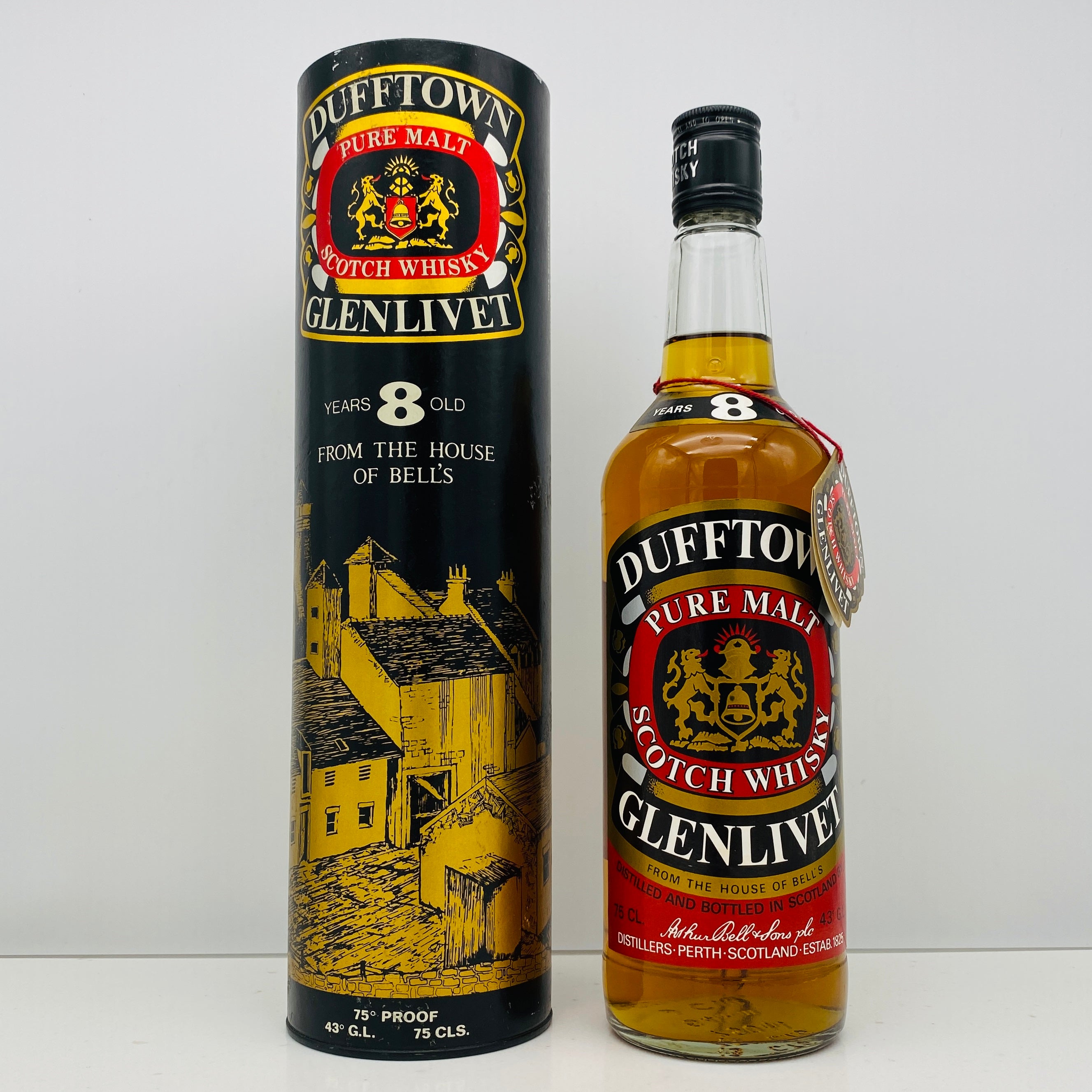 1980年代半ば流通、ダフタウン（DUFFTOWN）8年、750ml、43%、ピュア