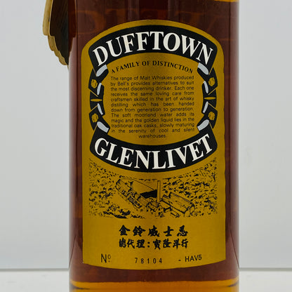 1980年代半ば流通、ダフタウン（DUFFTOWN）8年、750ml、43%、ピュアモルト #57