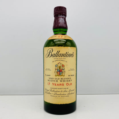 1970年代流通、バランタイン 17年 4/5QUART, 43% 青赤旗ラベル（Blue-Red Flag） #63
