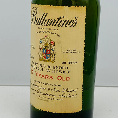 1970年代流通、バランタイン 17年 4/5QUART, 43% 青赤旗ラベル（Blue-Red Flag） #63