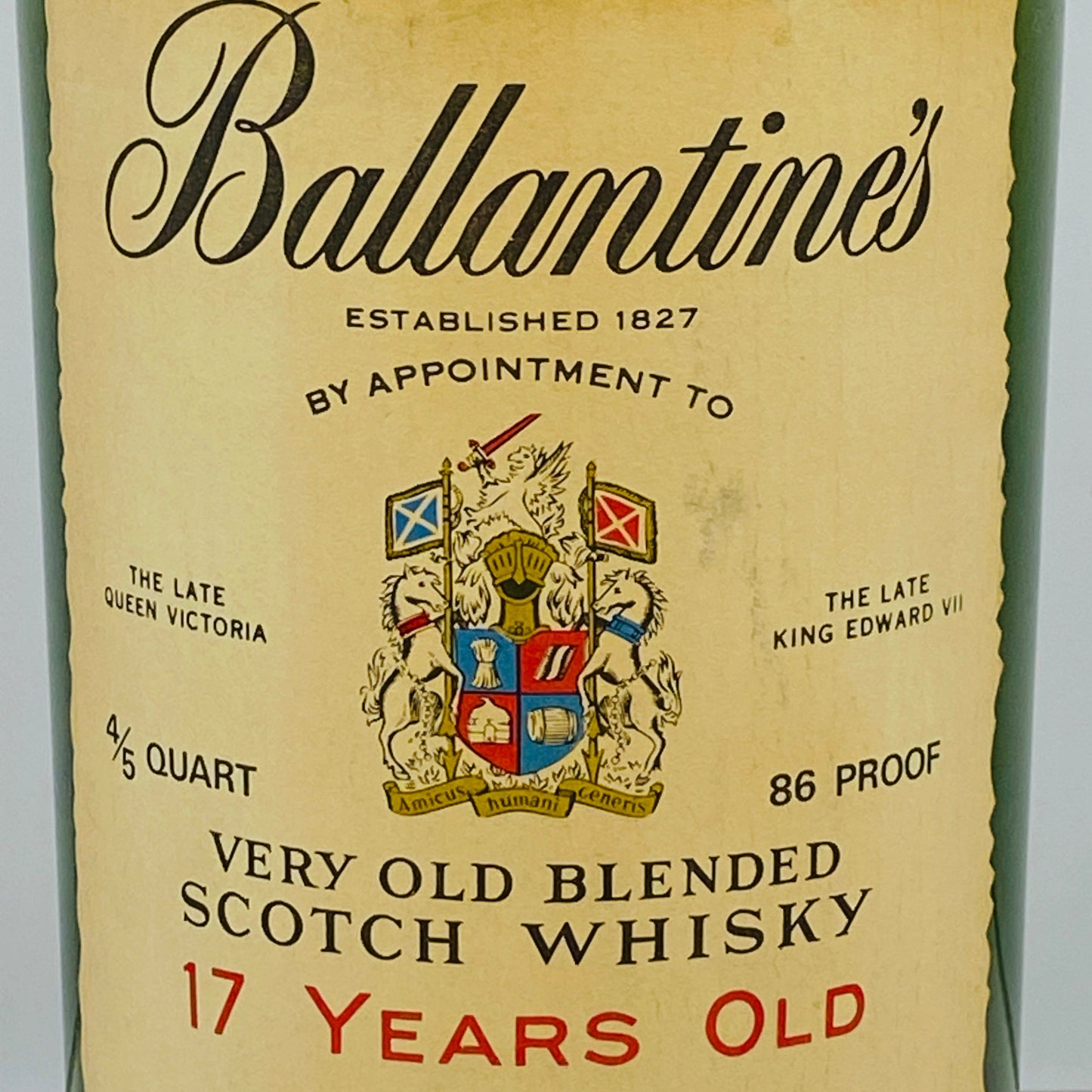 1970年代流通、バランタイン 17年 4/5QUART, 43% 青赤旗ラベル（Blue-Red Flag） #63