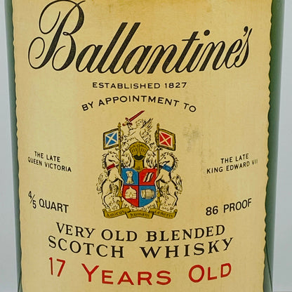1970年代流通、バランタイン 17年 4/5QUART, 43% 青赤旗ラベル（Blue-Red Flag） #63