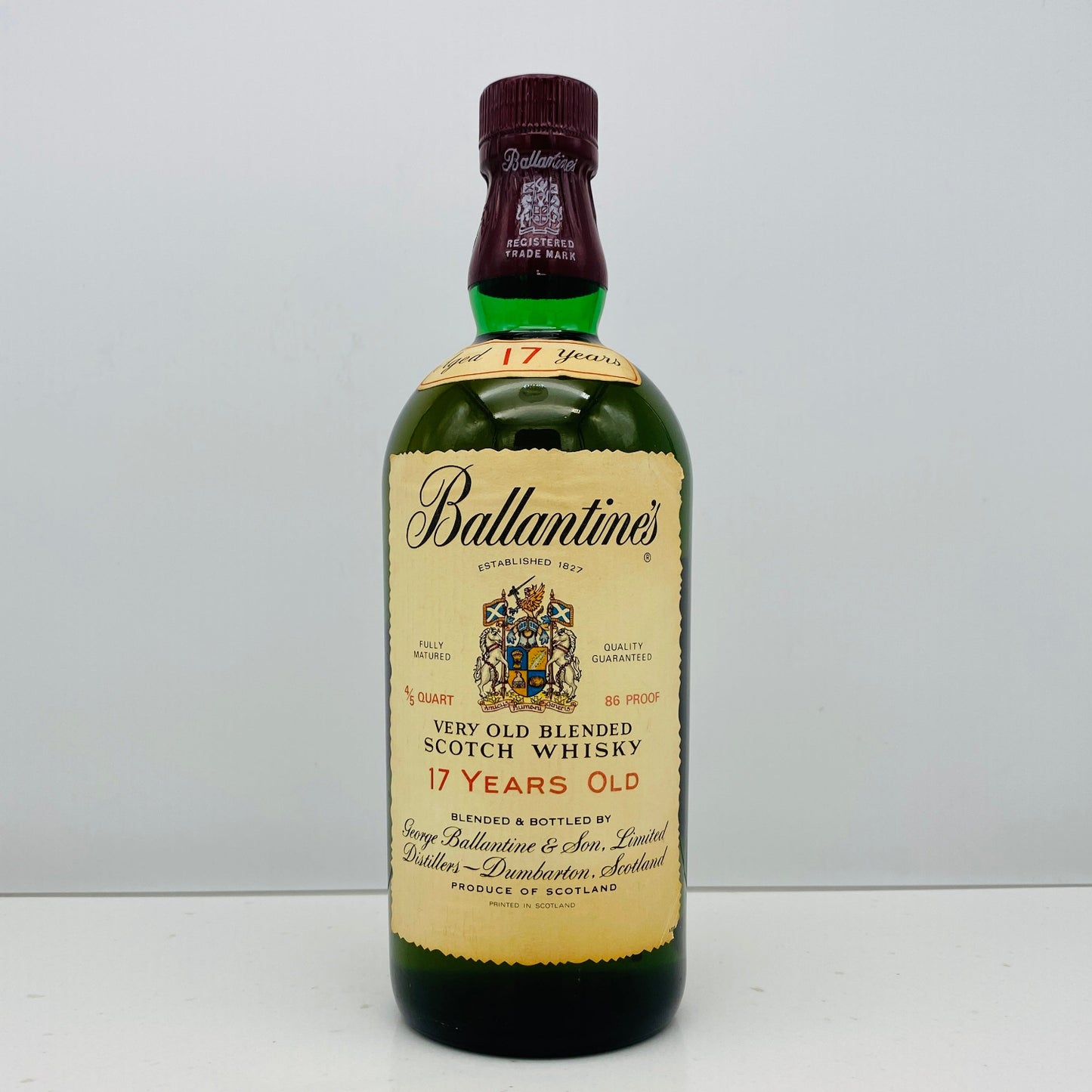 1980年代前半流通、バランタイン 17年 4/5QUART, 43% 青青旗ラベル（Blue-Blue Flag） #60