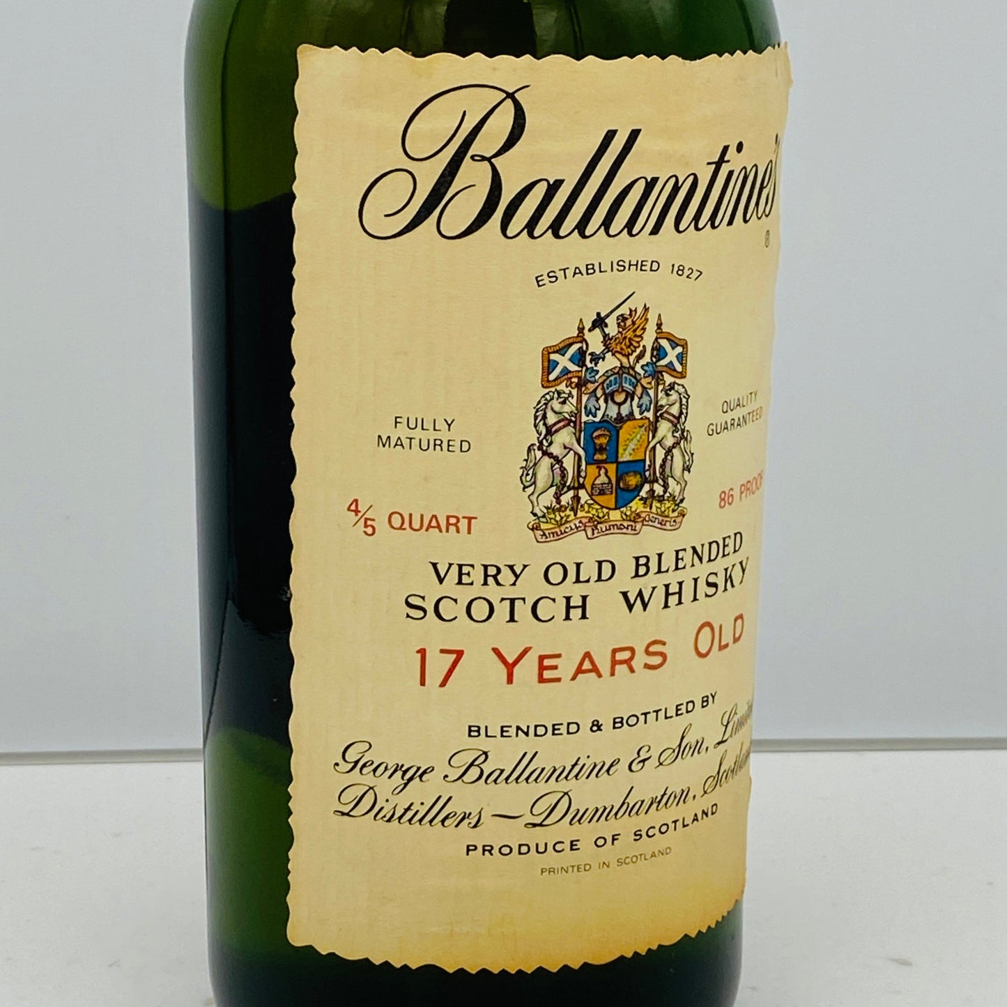 1980年代前半流通、バランタイン 17年 4/5QUART, 43% 青青旗ラベル（Blue-Blue Flag） #60