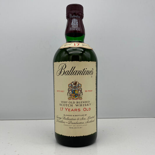 1980年代前半流通、バランタイン 17年 750ml, 86 PROOF 青青旗ラベル（Blue-Blue Flag） #61