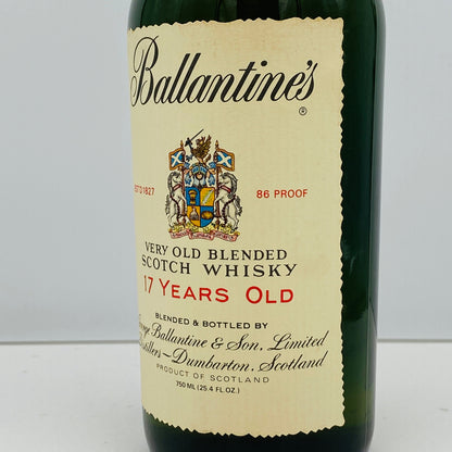 1980年代前半流通、バランタイン 17年 750ml, 86 PROOF 青青旗ラベル（Blue-Blue Flag） #61