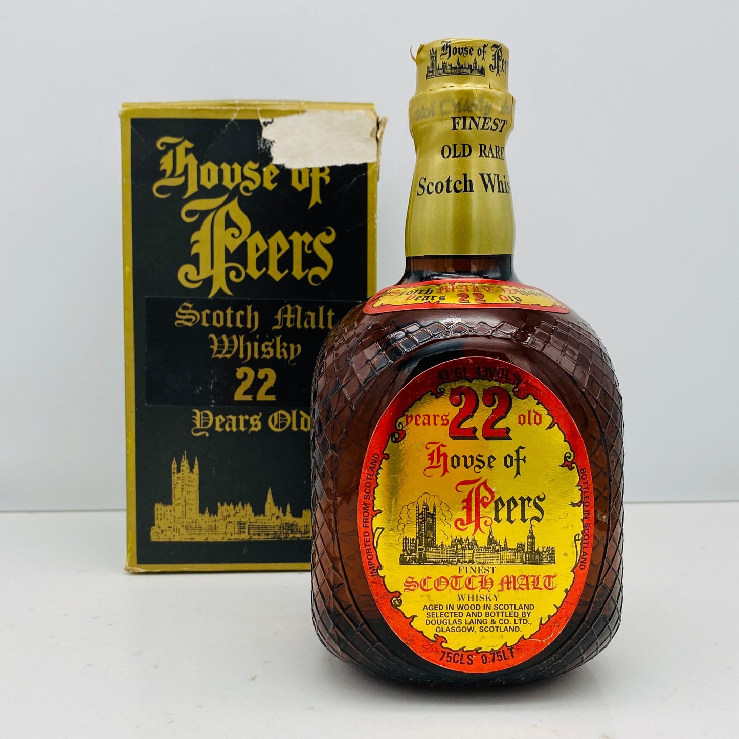 1980年代流通、ハウスオブピアーズ（House of Peers）22年、スコッチモルトウィスキー、750ml, 43% #64