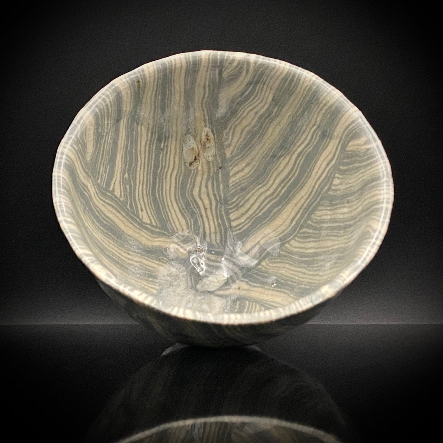 広島県重要無形文化財 錦練上手保持者 内田 泰秀 作 表裏貫通錦練上手 抹茶碗 1971年作陶 和のロックグラス 陶器茶碗 #367