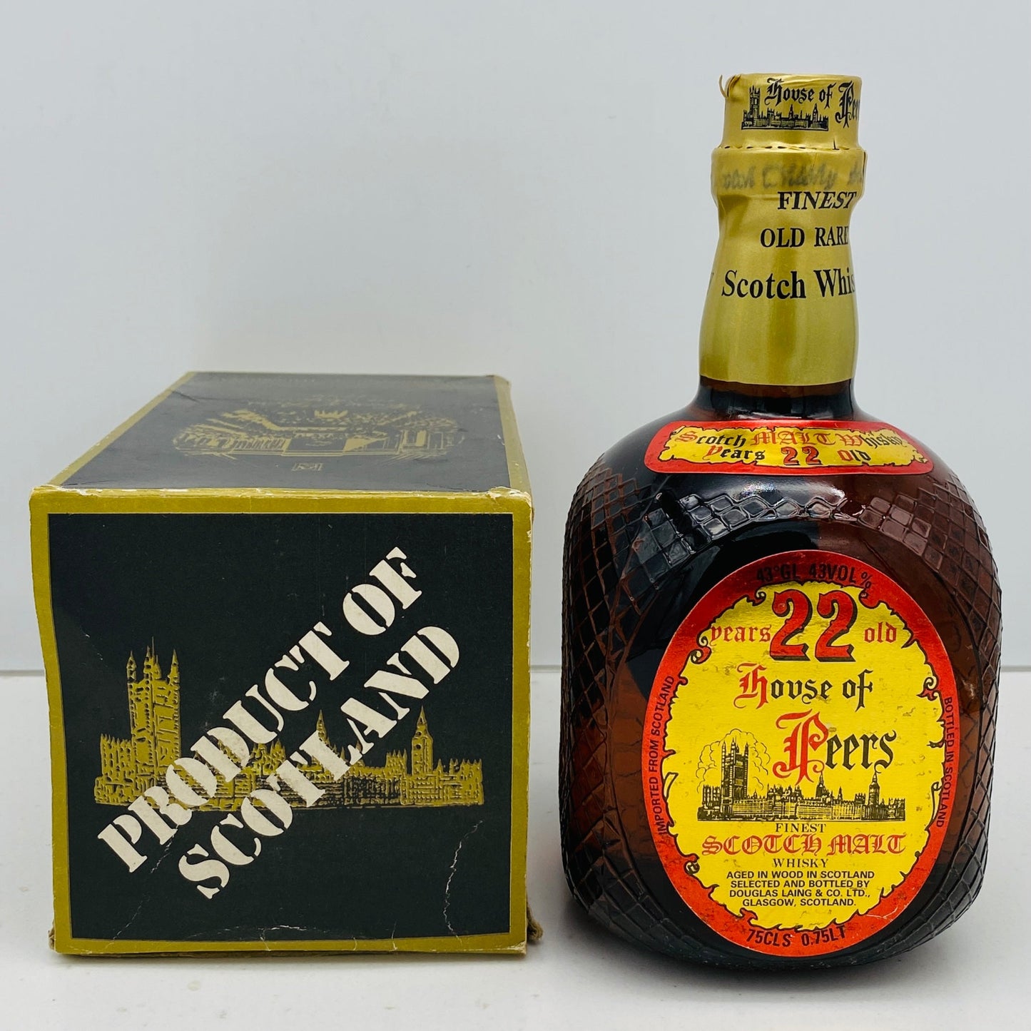 1980年代流通、ハウスオブピアーズ（House of Peers）22年、スコッチモルトウィスキー、750ml, 43% #64