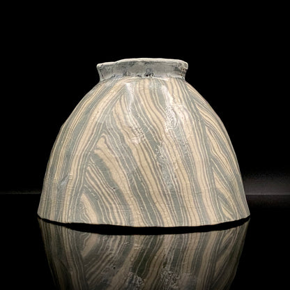 広島県重要無形文化財 錦練上手保持者 内田 泰秀 作 表裏貫通錦練上手 抹茶碗 1971年作陶 和のロックグラス 陶器茶碗 #367