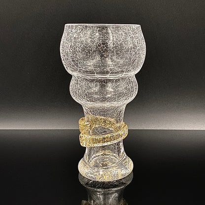 坂田 甚内（Jin）作 手吹き硝子 白金彩 金箔 金彩 玻璃盃深甚紋グラス #66