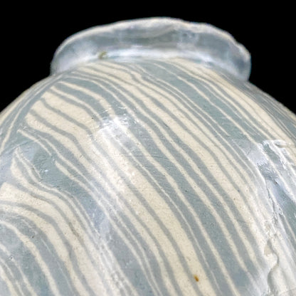広島県重要無形文化財 錦練上手保持者 内田 泰秀 作 表裏貫通錦練上手 抹茶碗 1971年作陶 和のロックグラス 陶器茶碗 #367