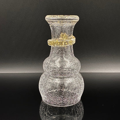 坂田 甚内（Jin）作 手吹き硝子 白金彩 金箔 金彩 玻璃盃深甚紋グラス #66