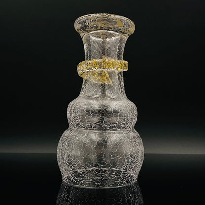 坂田 甚内（Jin）作 手吹き硝子 白金彩 金箔 金彩 玻璃盃深甚紋グラス #66