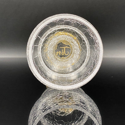 坂田 甚内（Jin）作 手吹き硝子 白金彩 金箔 金彩 玻璃盃深甚紋グラス #66