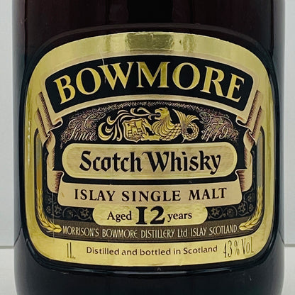 1980年代前半流通、ボウモア（BOWMORE）12年、1,000ml, 43% #68