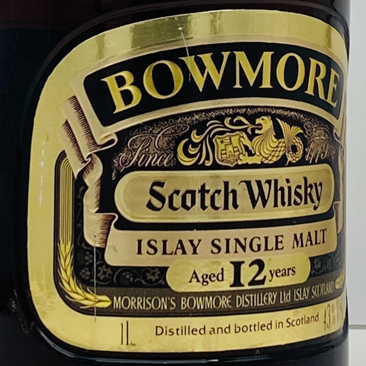 1980年代前半流通、ボウモア（BOWMORE）12年、1,000ml, 43% #68