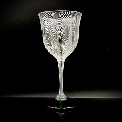 日本现代玻璃巨匠 石井康治 (Ishii Koji)  杰作 深海幻境 “海月” 长柄葡萄酒杯 #385
