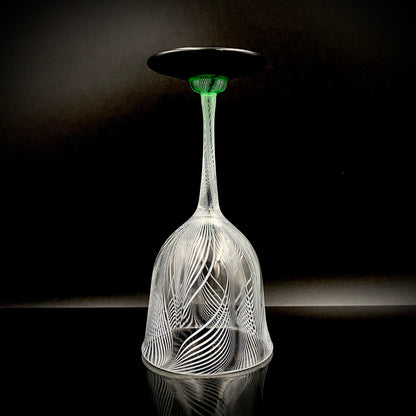 日本现代玻璃巨匠 石井康治 (Ishii Koji)  杰作 深海幻境 “海月” 长柄葡萄酒杯 #385