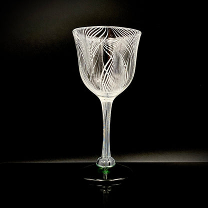 日本现代玻璃巨匠 石井康治 (Ishii Koji)  杰作 深海幻境 “海月” 长柄葡萄酒杯 #386